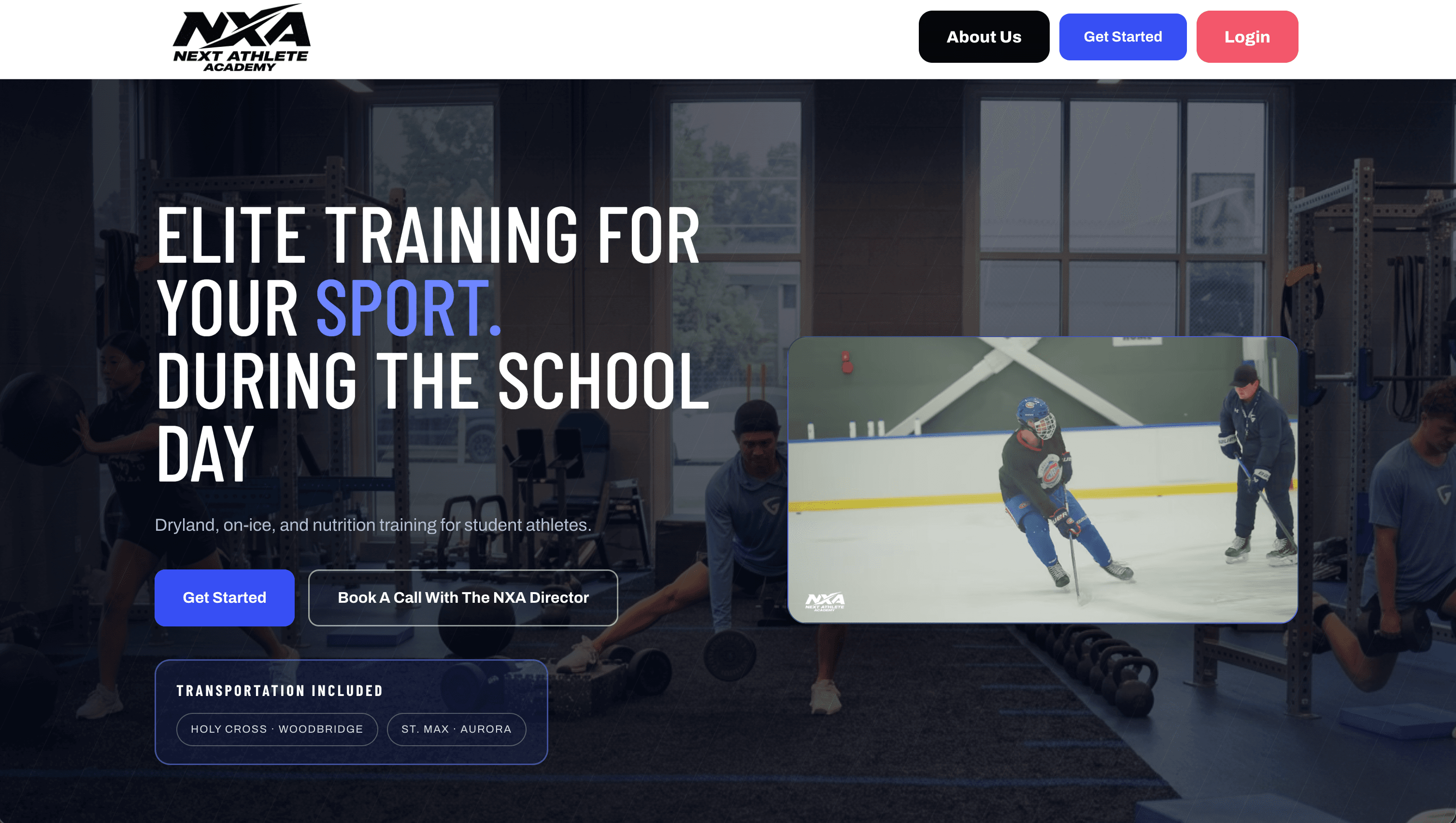 Next Athlete Academy student-athlete recruitment website